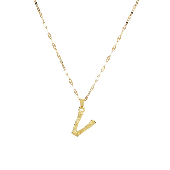 304 Stainless Steel Copper 18K Gold Plated Letter