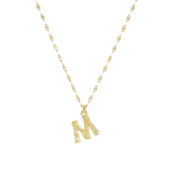 304 Stainless Steel Copper 18K Gold Plated Letter