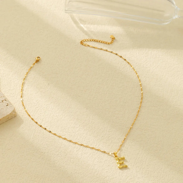 304 Stainless Steel Copper 18K Gold Plated Letter