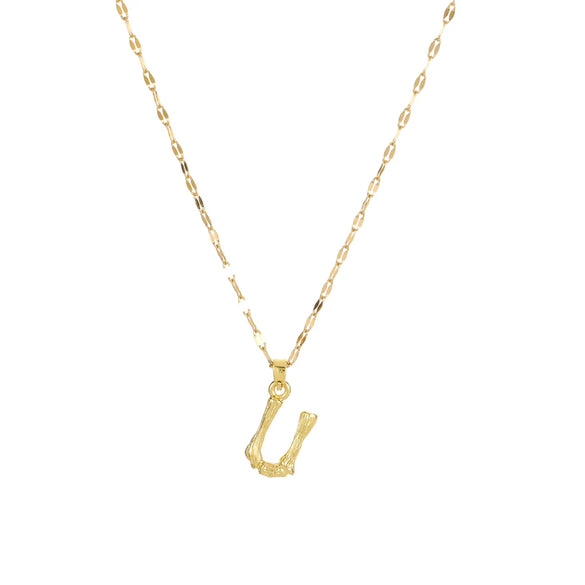 304 Stainless Steel Copper 18K Gold Plated Letter