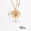 304 Stainless Steel Copper K Gold Plated Basic Modern Style Classic Style Three-Dimensional Inlay Double Heart Heart Shape Zircon Pendant Necklace