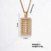 304 Stainless Steel Copper K Gold Plated Elegant Vintage Style Artistic Plating Inlay Abacus Zircon Pendant Necklace