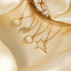 304 Stainless Steel Copper K Gold Plated Rhodium Plated Basic Simple Style Classic Style Inlay Irregular Star Zircon Pendant Necklace