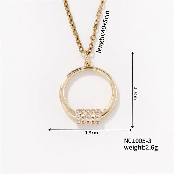 304 Stainless Steel Copper K Gold Plated Rhodium Plated Basic Simple Style Classic Style Inlay Irregular Star Zircon Pendant Necklace