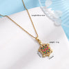 304 Stainless Steel Copper Tortoise Animal Pendant Necklace