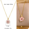 Wholesale Jewelry Elegant Lady Streetwear Geometric Flower Butterfly 304 Stainless Steel Acrylic Zircon 18K Gold Plated Inlay Pendant Necklace