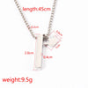 Wholesale Jewelry Hip-Hop Beach Commute Customization Laser Engraving Crown Rectangle 304 Stainless Steel Pendant Necklace