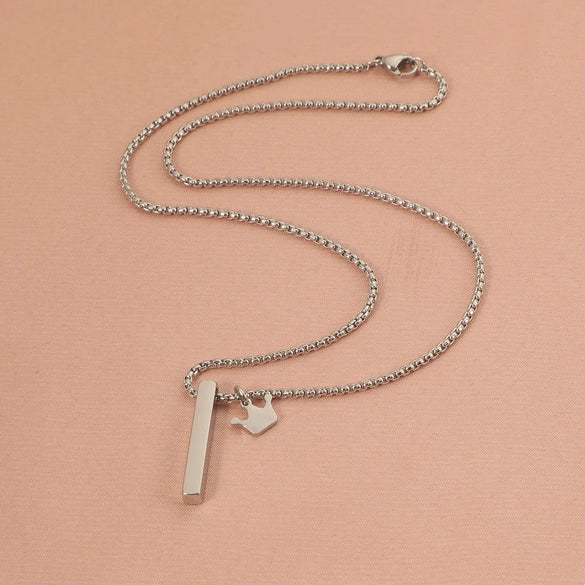 Wholesale Jewelry Hip-Hop Beach Commute Customization Laser Engraving Crown Rectangle 304 Stainless Steel Pendant Necklace