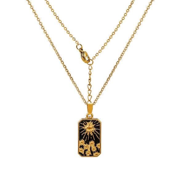 Wholesale Jewelry Hip-Hop Retro Color Block 304 Stainless Steel Pendant Necklace