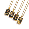 Wholesale Jewelry Hip-Hop Retro Color Block 304 Stainless Steel Pendant Necklace