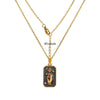 Wholesale Jewelry Hip-Hop Retro Color Block 304 Stainless Steel Pendant Necklace