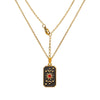 Wholesale Jewelry Hip-Hop Retro Color Block 304 Stainless Steel Pendant Necklace