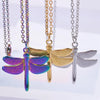 304 Stainless Steel Hip-Hop Retro Plating Dragonfly Pendant Necklace