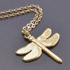 304 Stainless Steel Hip-Hop Retro Plating Dragonfly Pendant Necklace