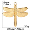 304 Stainless Steel Hip-Hop Retro Plating Dragonfly Pendant Necklace