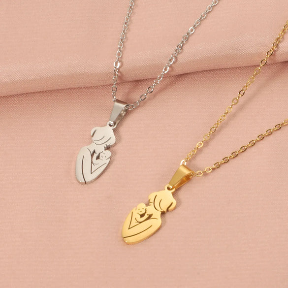 304 Stainless Steel Human Pendant Necklace