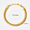 IG Style Modern Style Square Solid Color 304 Stainless Steel 16K Gold Plated White Gold Plated Gold Plated Zircon Bracelets In Bulk