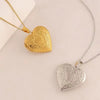 304 Stainless Steel 18K Gold Plated IG Style Sweet Heart Shape Pendant Necklace Locket Necklace