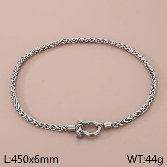 304 Stainless Steel Modern Style Simple Style Classic Style Geometric Bracelets Necklace
