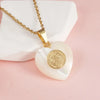 Wholesale Jewelry Simple Style Heart Shape Shell 304 Stainless Steel Shell 18K Gold Plated Plating Pendant Necklace