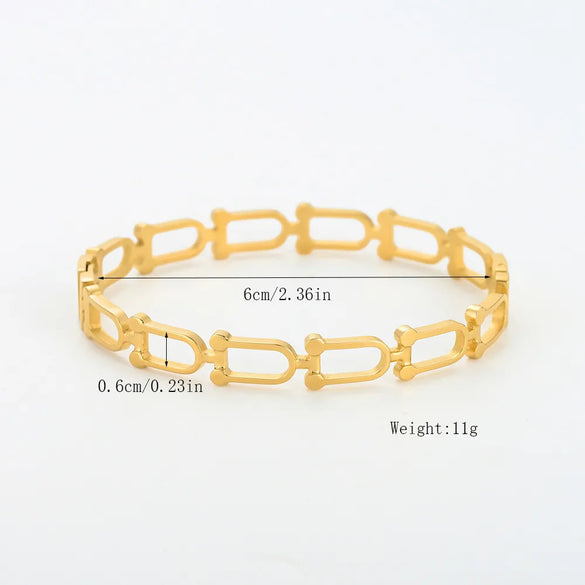 304 Stainless Steel Simple Style Classic Style Geometric Bracelets