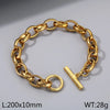 Simple Style Classic Style Geometric 304 Stainless Steel 18K Gold Plated Bracelets In Bulk