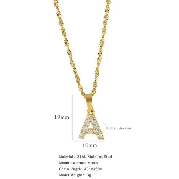 304 Stainless Steel Simple Style Classic Style Inlay Constellation Zircon Pendant Necklace