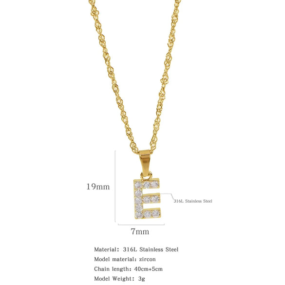 304 Stainless Steel Simple Style Classic Style Inlay Constellation Zircon Pendant Necklace