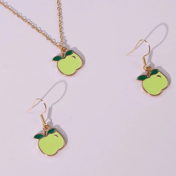 304 Stainless Steel Simple Style Classic Style Plating Fruit Jewelry Set