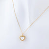 Wholesale Jewelry Simple Style Geometric Natural Stone 18K Gold Plated Inlay Pendant Necklace