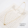 304 Stainless Steel Titanium Steel 18K Gold Plated Casual Simple Style Plating Inlay Geometric Rhinestones Necklace