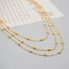 304 Stainless Steel Titanium Steel 18K Gold Plated Retro Handmade Plating Round Necklace
