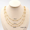 304 Stainless Steel Titanium Steel 18K Gold Plated Retro Handmade Plating Round Necklace