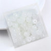 30pcs 8 * 6mm 8 * 7mm Hole 1~1.9mm Glass Solid Color Beads
