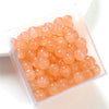 30pcs 8 * 6mm 8 * 7mm Hole 1~1.9mm Glass Solid Color Beads