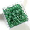 30pcs 8 * 6mm 8 * 7mm Hole 1~1.9mm Glass Solid Color Beads