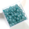 30pcs 8 * 6mm 8 * 7mm Hole 1~1.9mm Glass Solid Color Beads