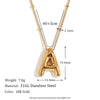 316L Stainless Steel  18K Gold Plated Simple Style Plating Letter Pendant Necklace