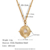 316L Stainless Steel  18K Gold Plated Vintage Style Simple Style Classic Style Plating Inlay Geometric Artificial Crystal Natural Stone Pendant Necklace