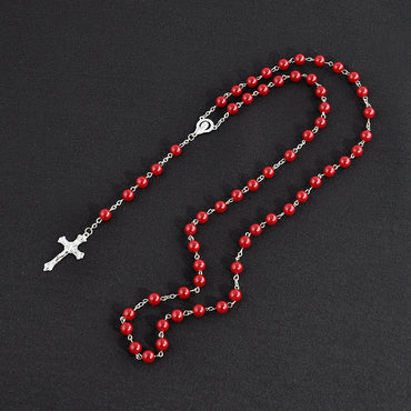 1 Piece Ethnic Style Cross Imitation Pearl Alloy Plating Unisex Necklace