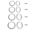4 Pairs Simple Style Classic Style Solid Color Plating 304 Stainless Steel 14K Gold Plated Earrings