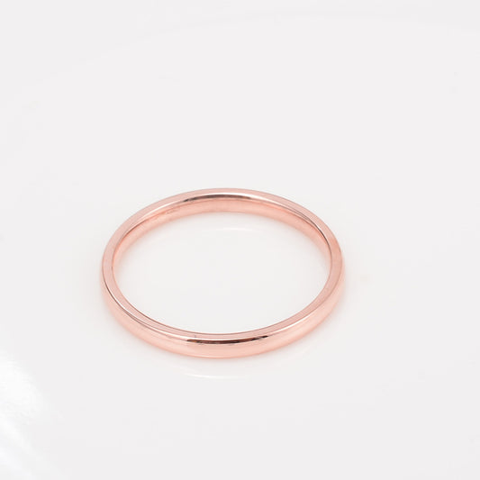 Wholesale Fashion Titanium Steel Plated 18k Rose Gold Fine Ring Nihaojewelry