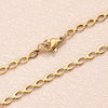 5 PCS/Package 304 Stainless Steel 18K Gold Plated Embossed O-Shaped Chain Small Peacock Tail Chain Flat Circle Chain Polished Jewelry Accessories