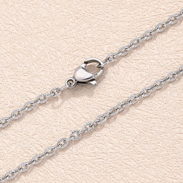 5 PCS/Package 304 Stainless Steel 18K Gold Plated Embossed O-Shaped Chain Small Peacock Tail Chain Flat Circle Chain Polished Jewelry Accessories