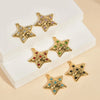 5 Pcs/Package Simple Style Star Stainless Steel Plating Inlay Pendant Jewelry Accessories