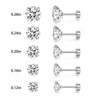 5 Pieces Set Simple Style Geometric Inlay Copper Zircon 18K Gold Plated Ear Studs