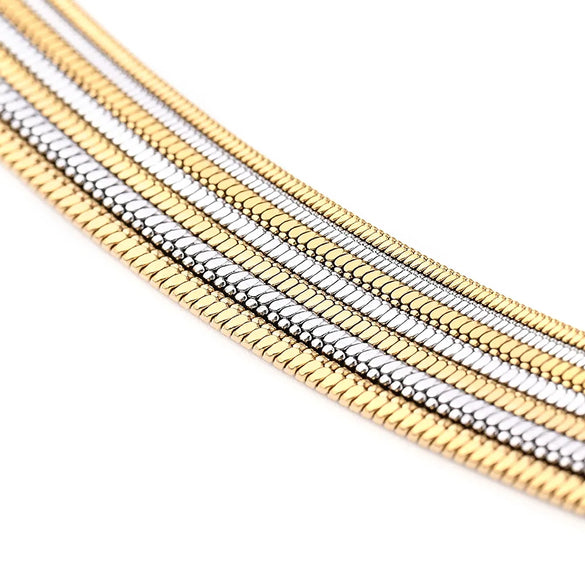 5 Strands/Package 304 Stainless Steel 18K Gold Plated Jewelry Accessories