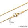 5 Strands/Package 304 Stainless Steel 18K Gold Plated Jewelry Accessories