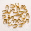 50 PCS/Package 4*8mm 4*9mm 304 Stainless Steel Solid Color Jewelry Buckle