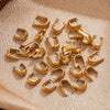 50 PCS/Package 4*8mm 4*9mm 304 Stainless Steel Solid Color Jewelry Buckle